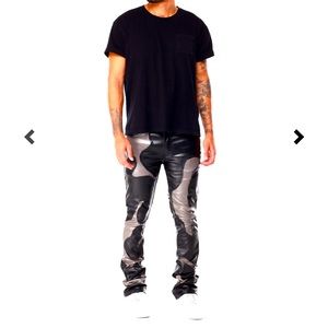 NWT!!! Mens fashion stacked 2 toned color-block jeans; Sz 28W